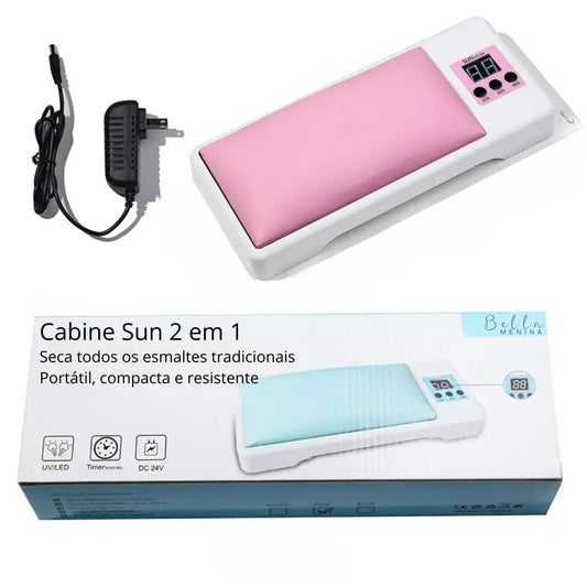 Cabine Sun 2 em 1 - Secagem Rápida de Esmaltes Comuns